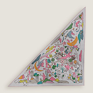 Mille et Un Lapins triangle - Red | Hermès USA